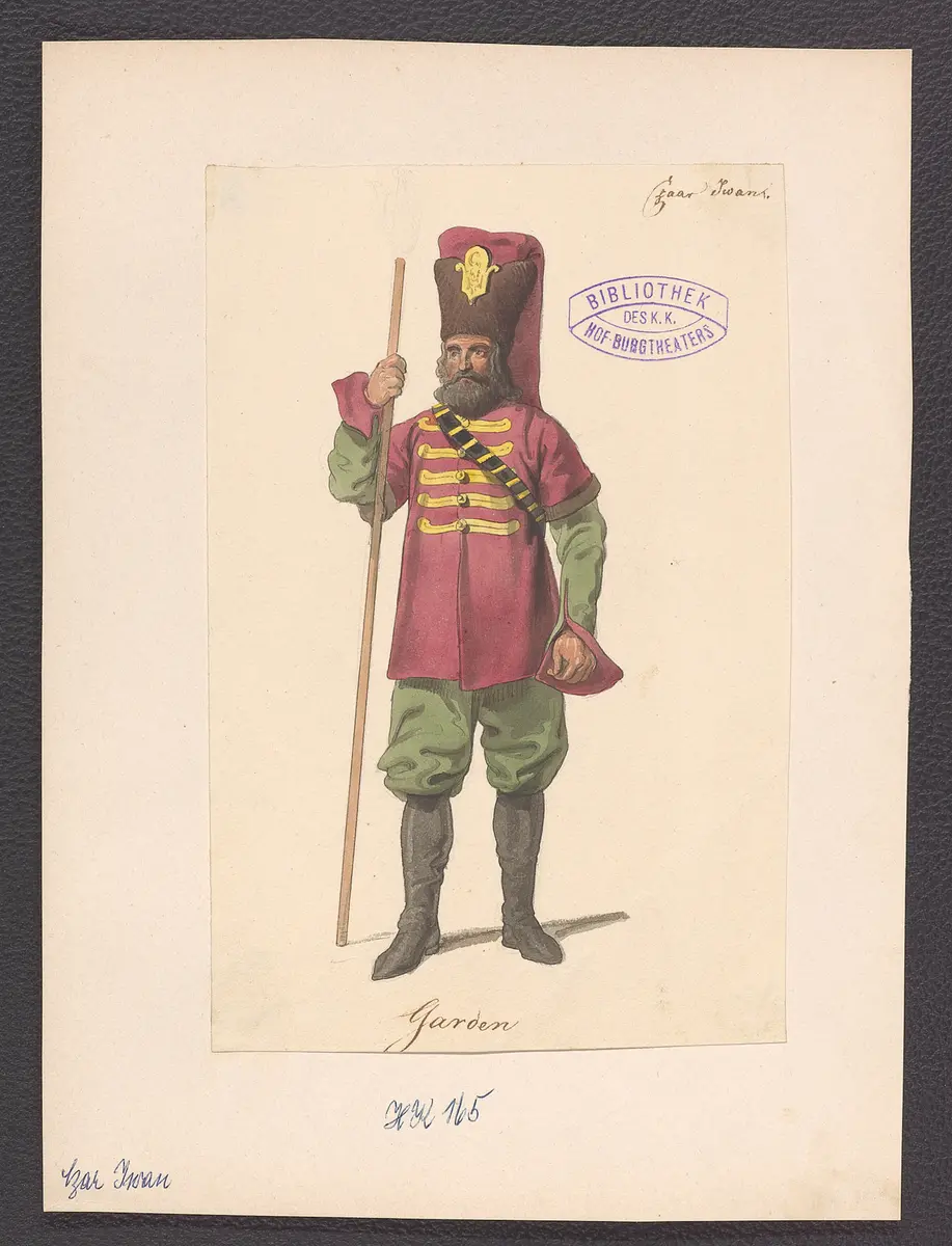 Zar Ivan, Titel der Serie: Figurinen des k.k. Hof-Burgtheaters