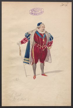 Schach dem König, Titel der Serie: Figurinen des k.k. Hof-Burgtheaters