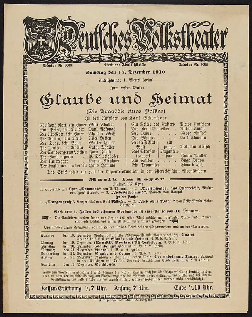 Glaube und Heimat (Die Tragödie eines Volkes)