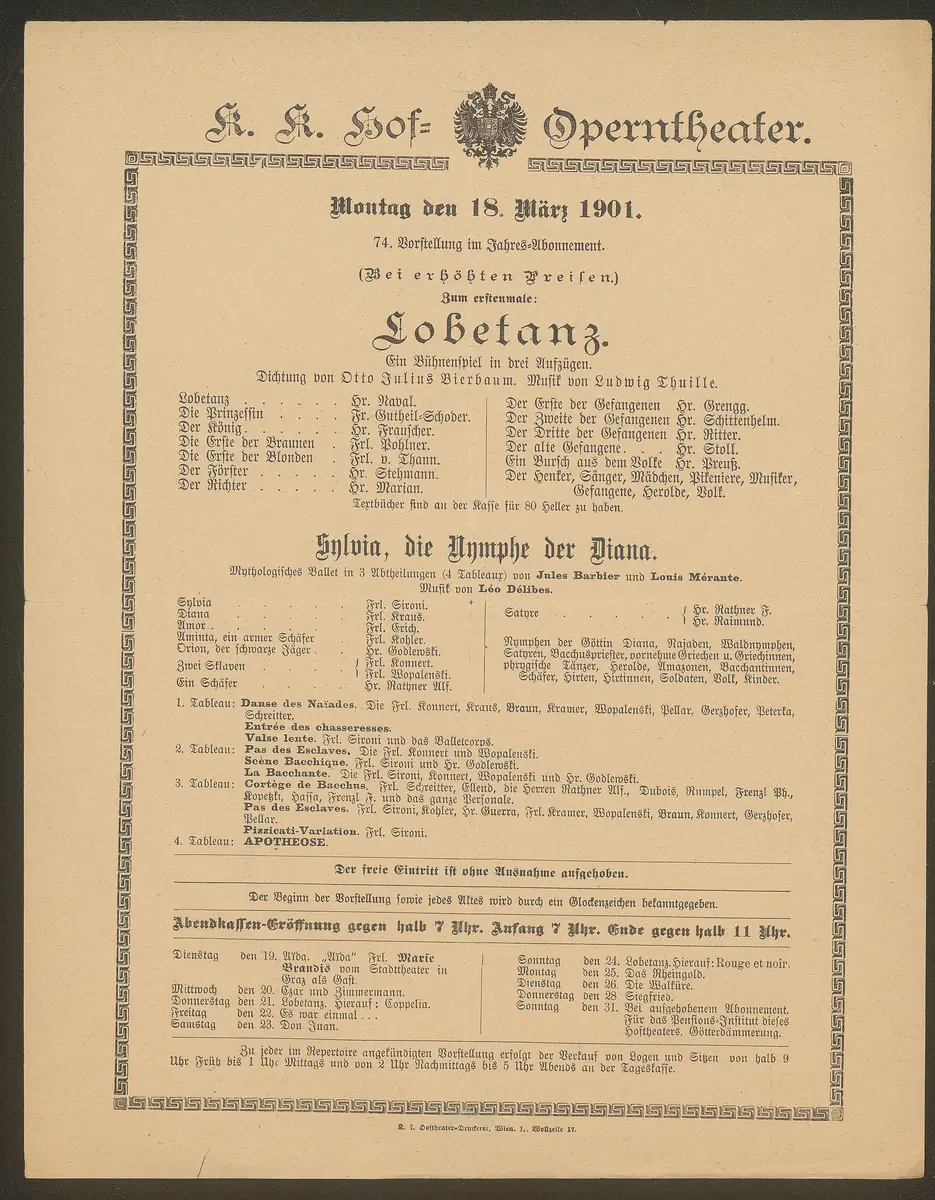 Lobetanz, Sylvia, die Nymphe der Diana