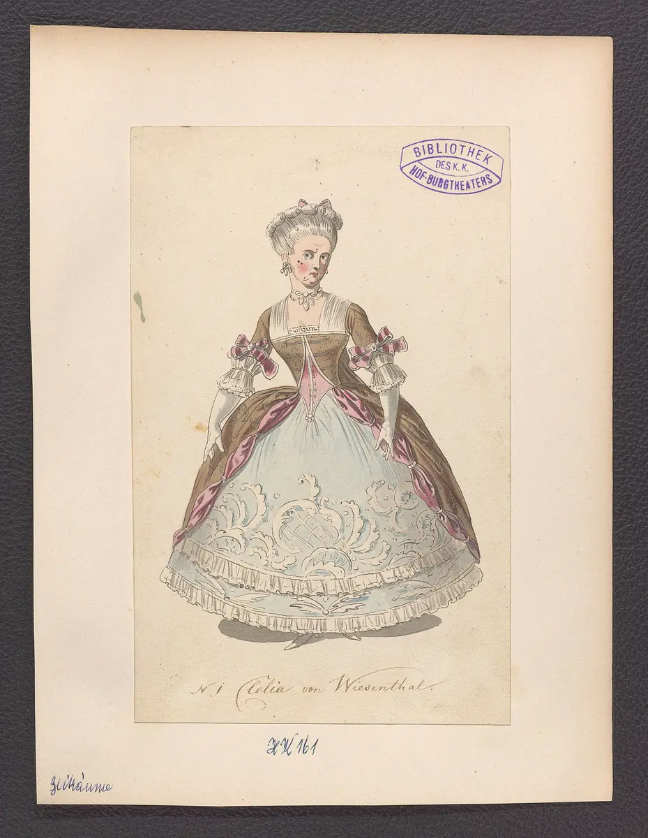 Die Zeitalter, Alternativtitel: Die Zeiträume, Titel der Serie: Figurinen des k.k. Hof-Burgtheaters