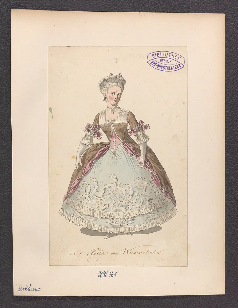 Die Zeitalter, Alternativtitel: Die Zeiträume, Titel der Serie: Figurinen des k.k. Hof-Burgtheaters