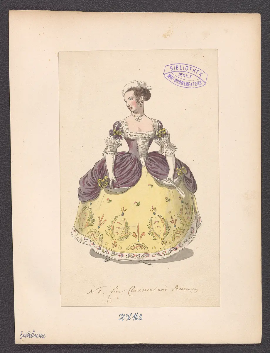 Die Zeitalter, Alternativtitel: Die Zeiträume, Titel der Serie: Figurinen des k.k. Hof-Burgtheaters