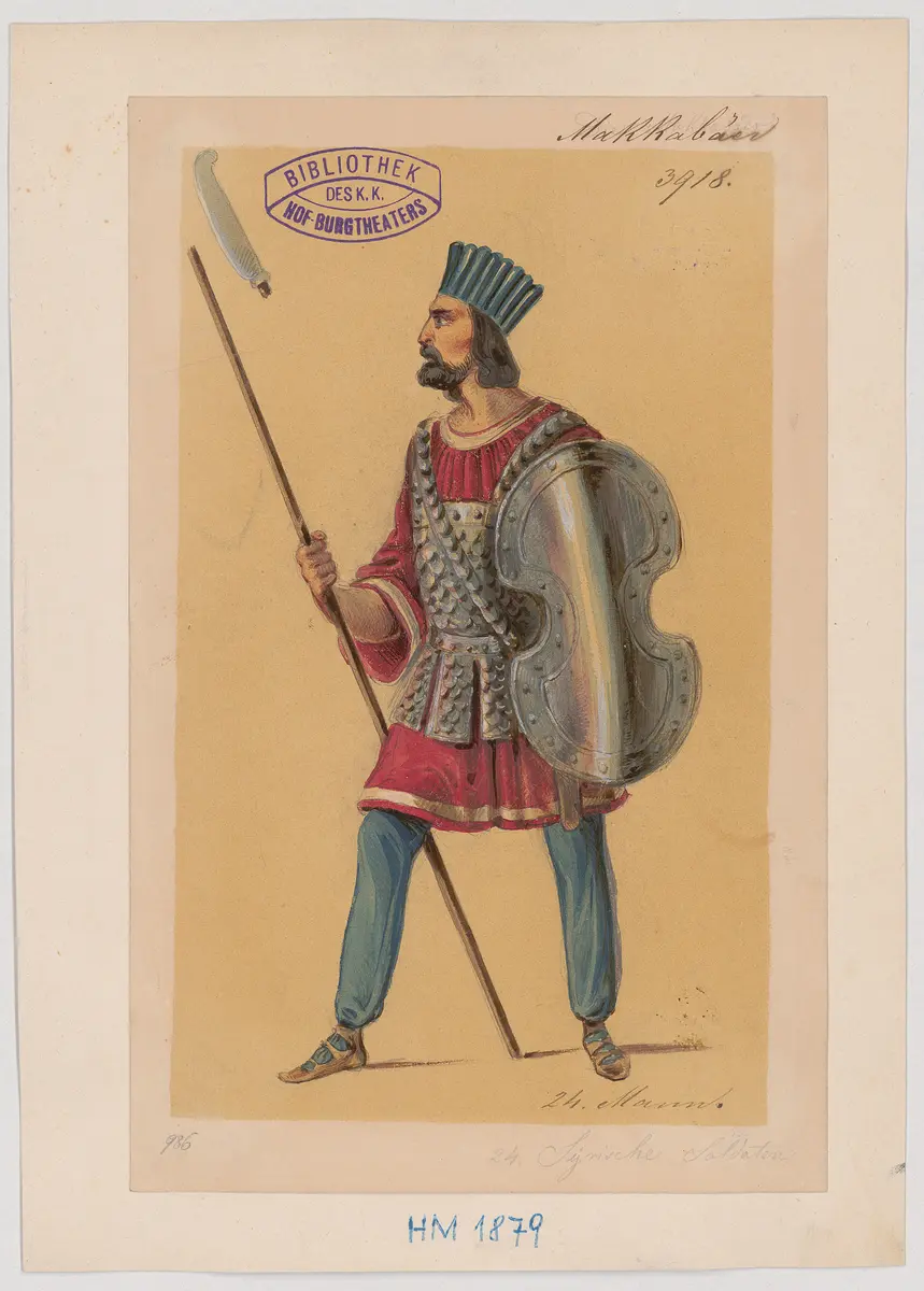 Die Makkabäer, Titel der Serie: Figurinen des k.k. Hof-Burgtheaters