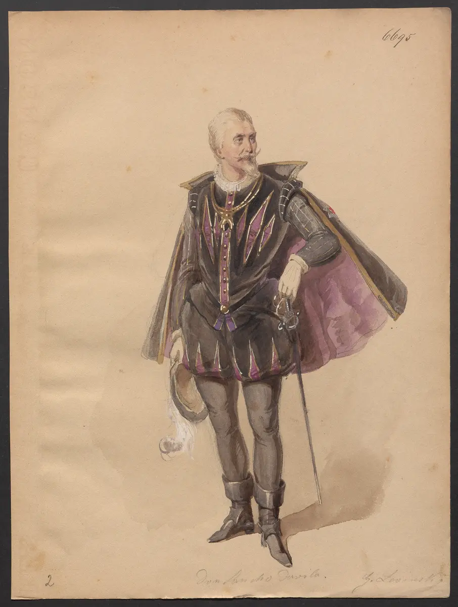Don Juan de Austria, Titel der Serie: Figurinen des k.k. Hof-Burgtheaters