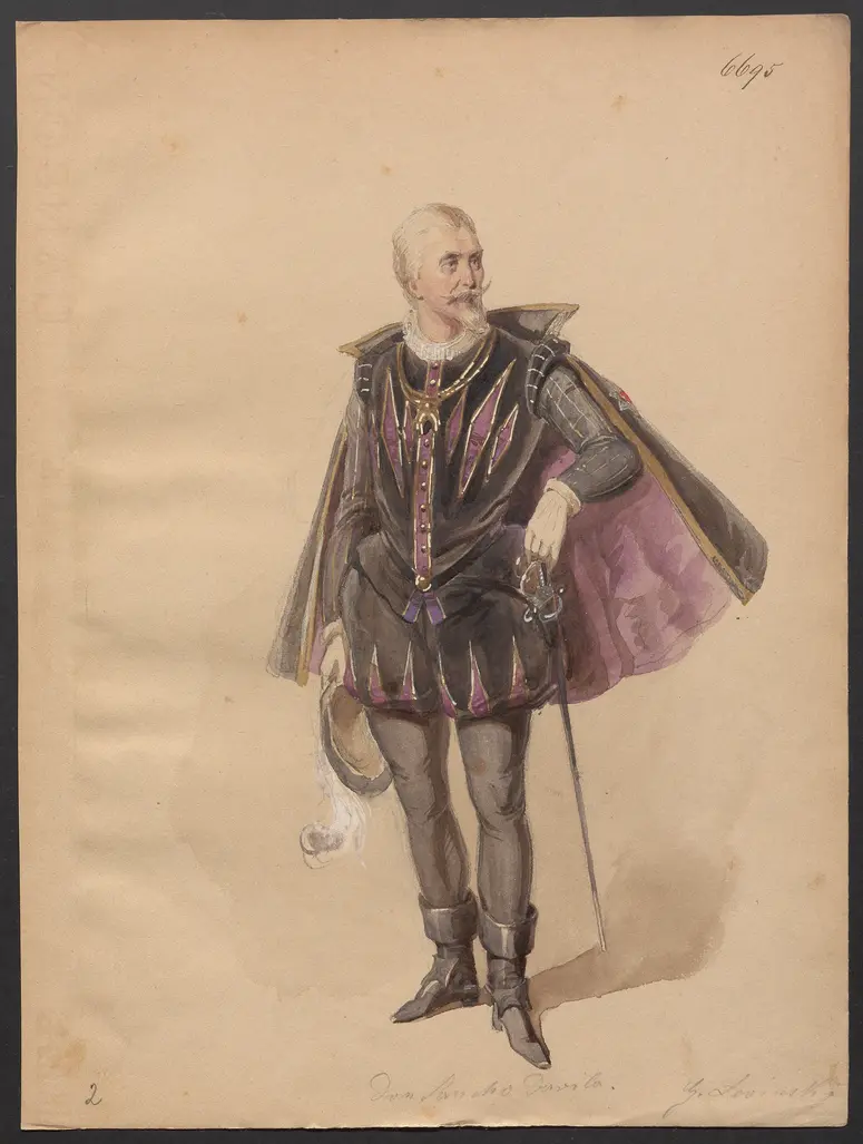 Don Juan de Austria, Titel der Serie: Figurinen des k.k. Hof-Burgtheaters