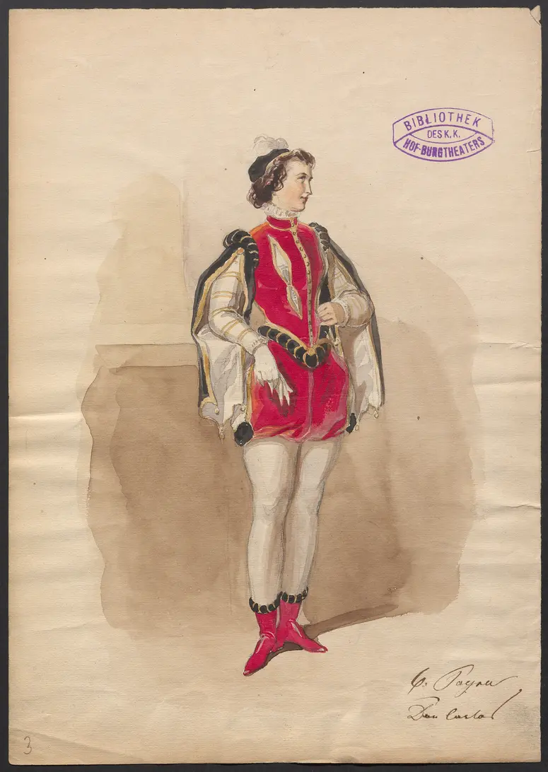 Don Carlos, Infant von Spanien, Originaltitel: Don Karlos, Infant von Spanien, Titel der Serie: Figurinen des k.k. Hof-Burgtheaters