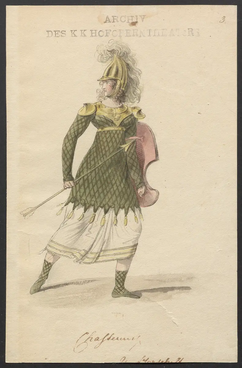 Ossian, Titel der Serie: Figurinen des k.k. Hofoperntheaters