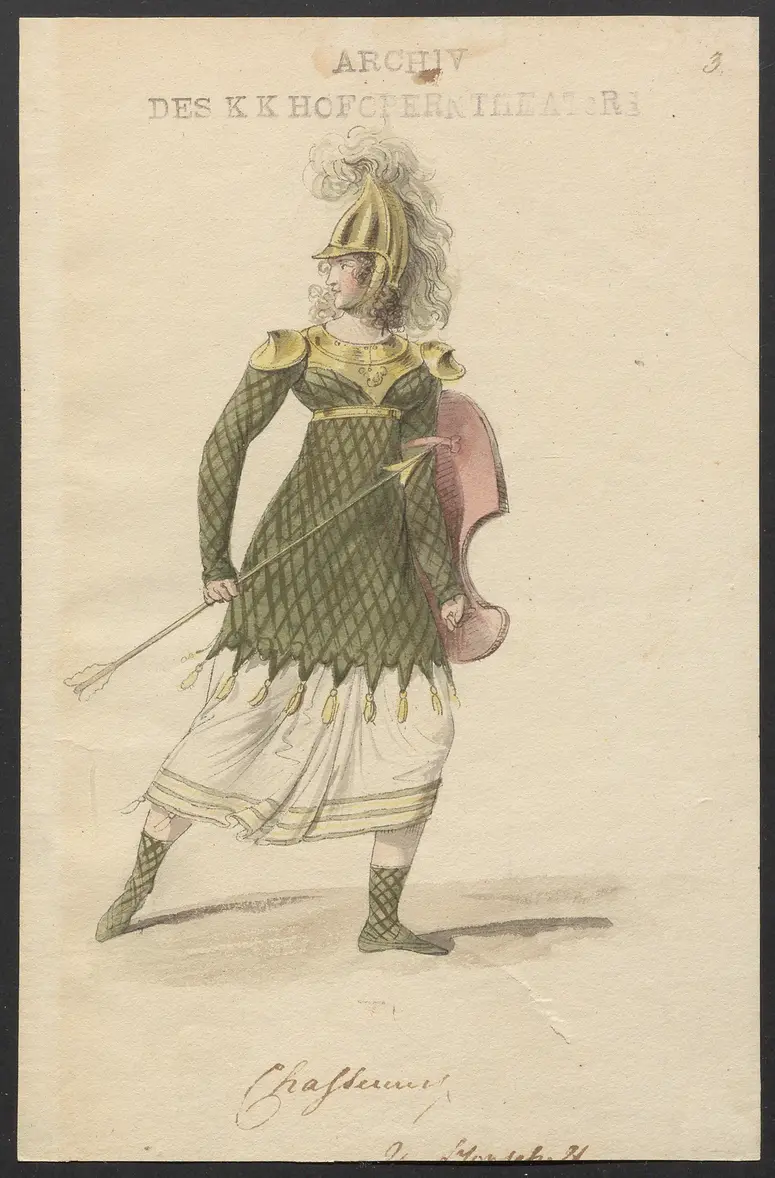 Ossian, Titel der Serie: Figurinen des k.k. Hofoperntheaters