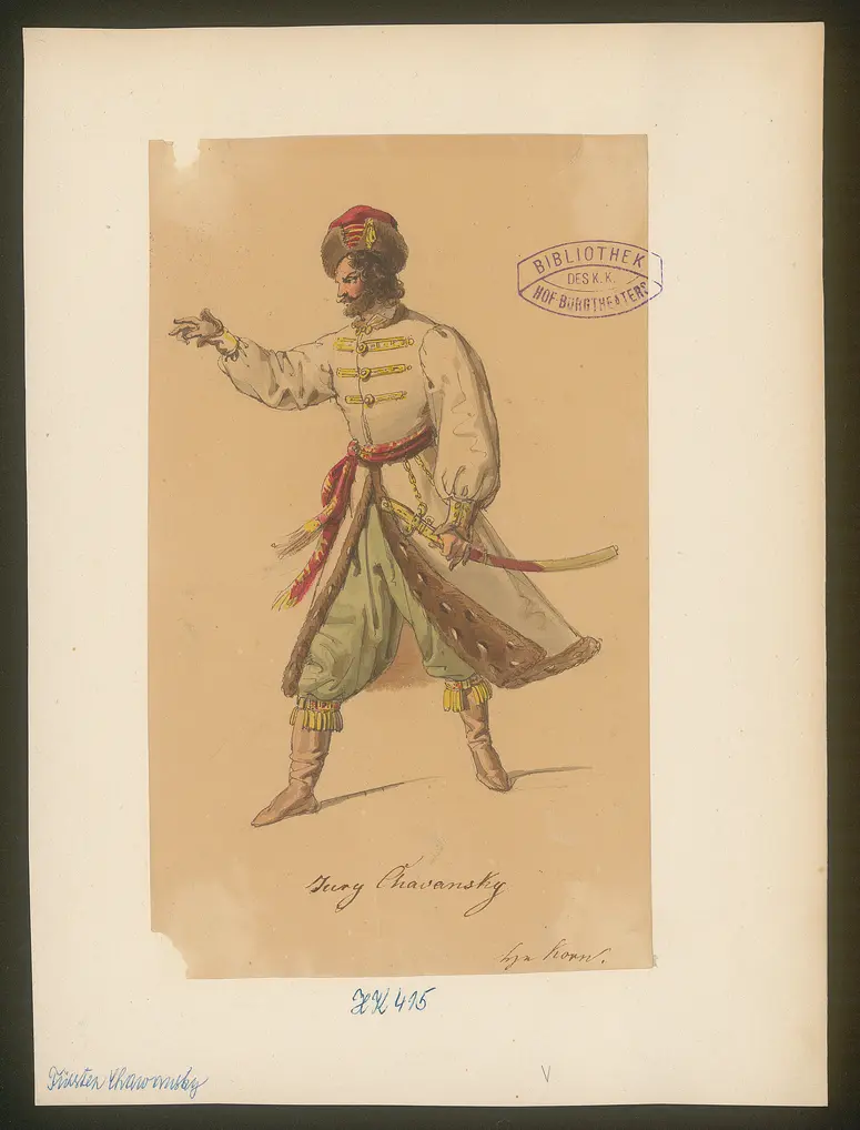 Die Fürsten Chawansky, Titel der Serie: Figurinen des k.k. Hof-Burgtheaters