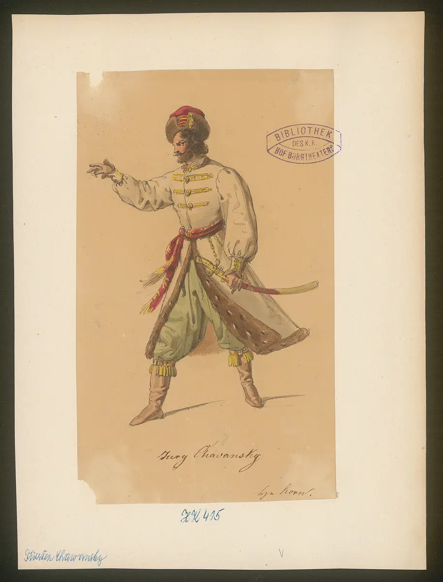 Die Fürsten Chawansky, Titel der Serie: Figurinen des k.k. Hof-Burgtheaters