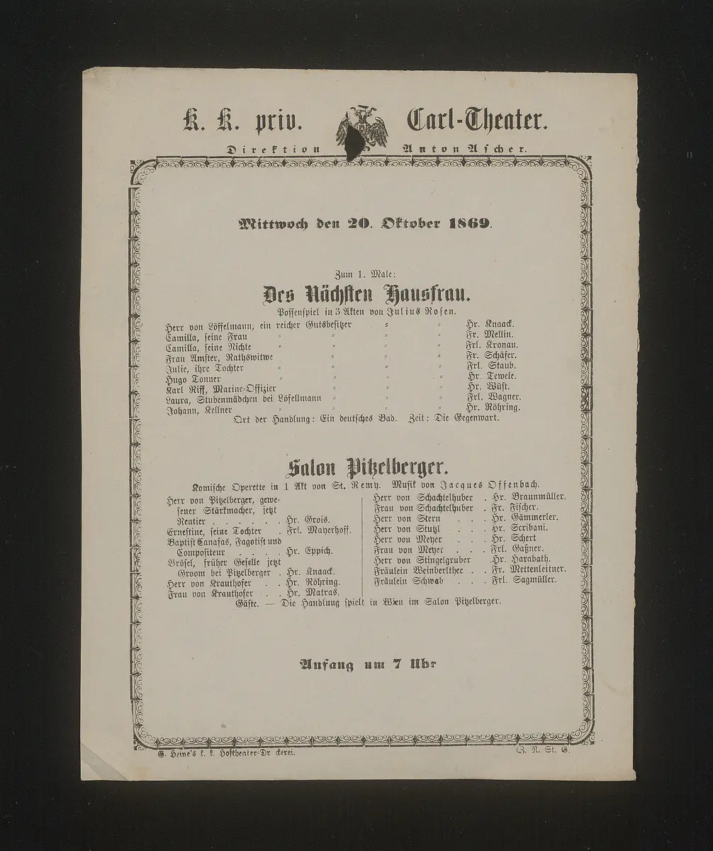 Des nächsten Hausfrau, Salon Pitzelberger