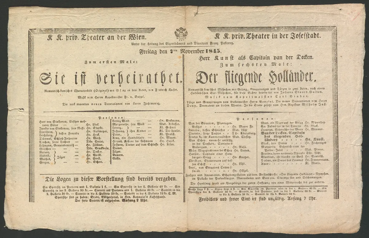 Sie ist verheirathet, Sie ist verheiratet, Der fliegende Holländer
