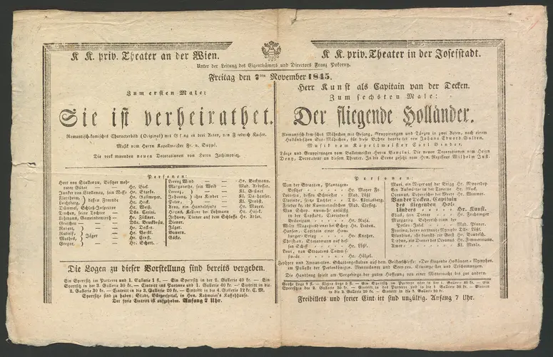 Sie ist verheirathet, Sie ist verheiratet, Der fliegende Holländer
