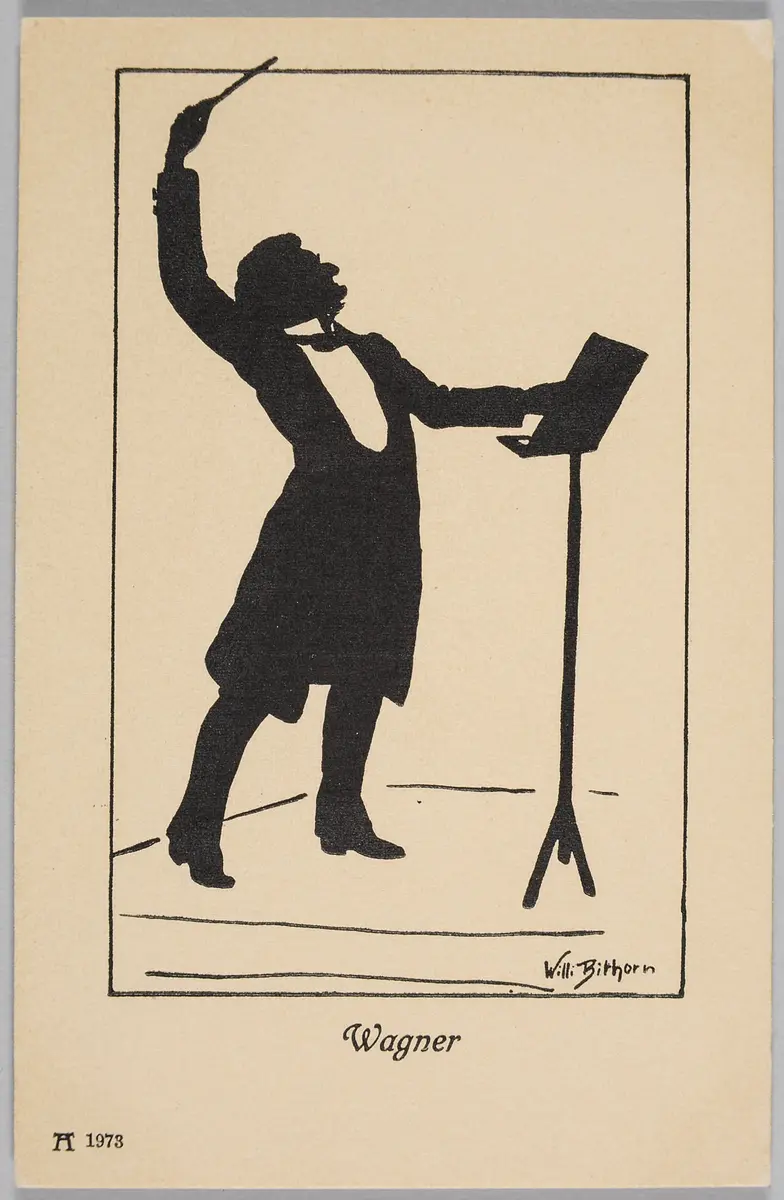 Richard Wagner, Titel der Serie: Tonkünstler-Silhouetten von W. Bithorn