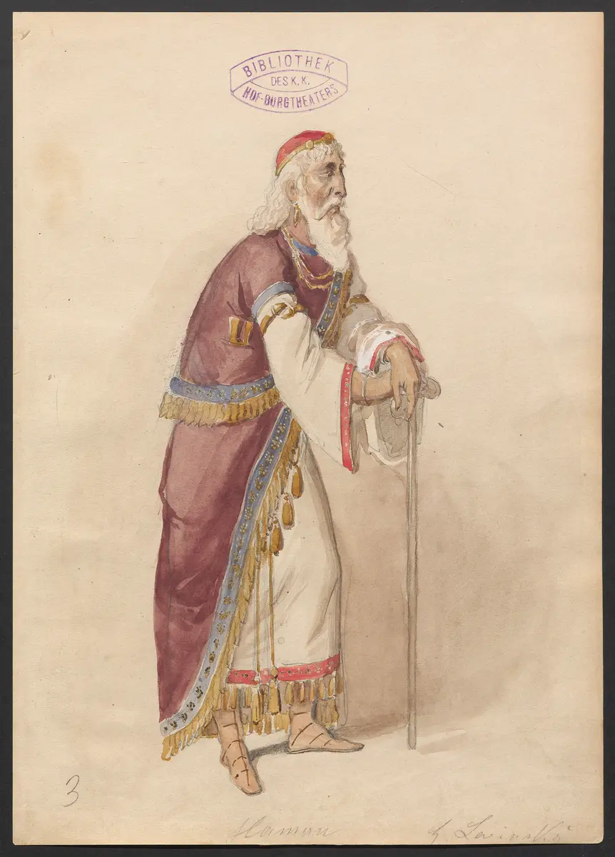 Esther, Titel der Serie: Figurinen des k.k. Hof-Burgtheaters