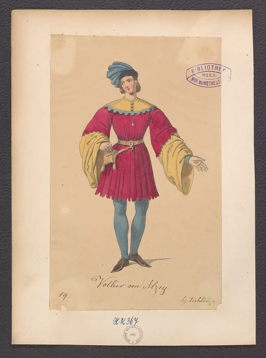 Der Nibelungenhort, Titel der Serie: Figurinen des k.k. Hof-Burgtheaters