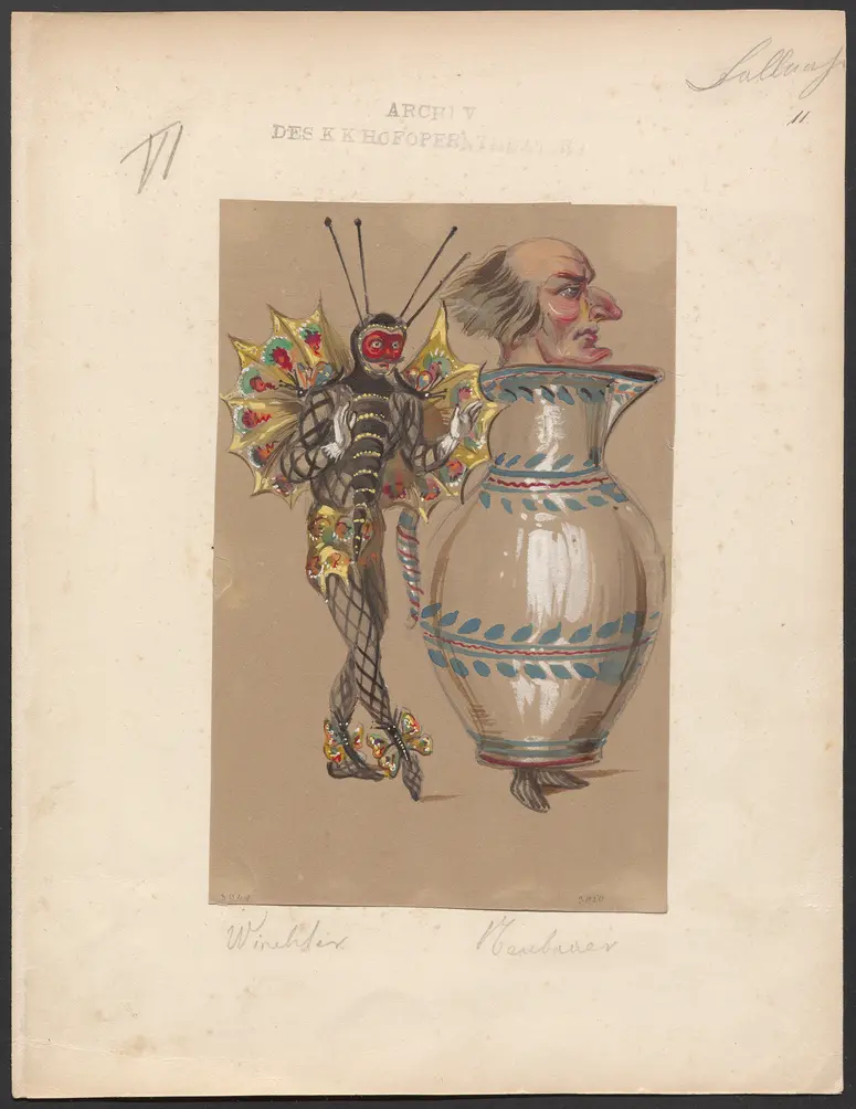 Die Ballnacht, Alternativtitel: Gustav, oder Der Maskenball, Originaltitel: Gustave III., ou Le bal masqué, Titel der Serie: Figurinen des k.k. Hofoperntheaters