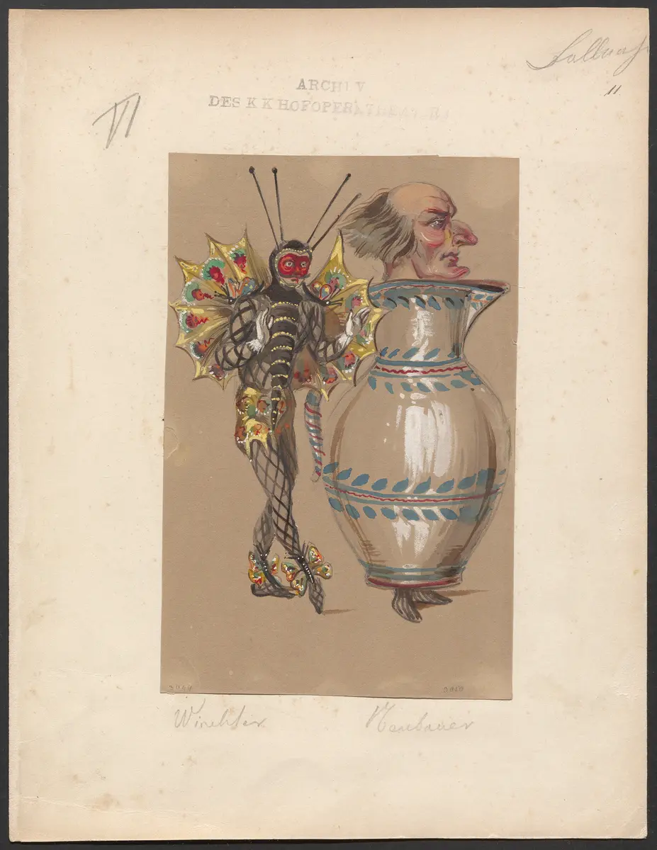 Die Ballnacht, Alternativtitel: Gustav, oder Der Maskenball, Originaltitel: Gustave III., ou Le bal masqué, Titel der Serie: Figurinen des k.k. Hofoperntheaters