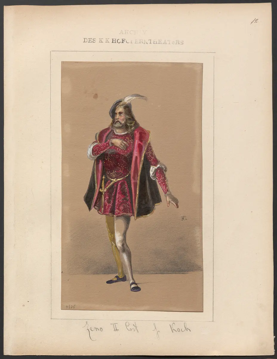 Königin Topas, Originaltitel: La reine Topaze, Titel der Serie: Figurinen des k.k. Hofoperntheaters