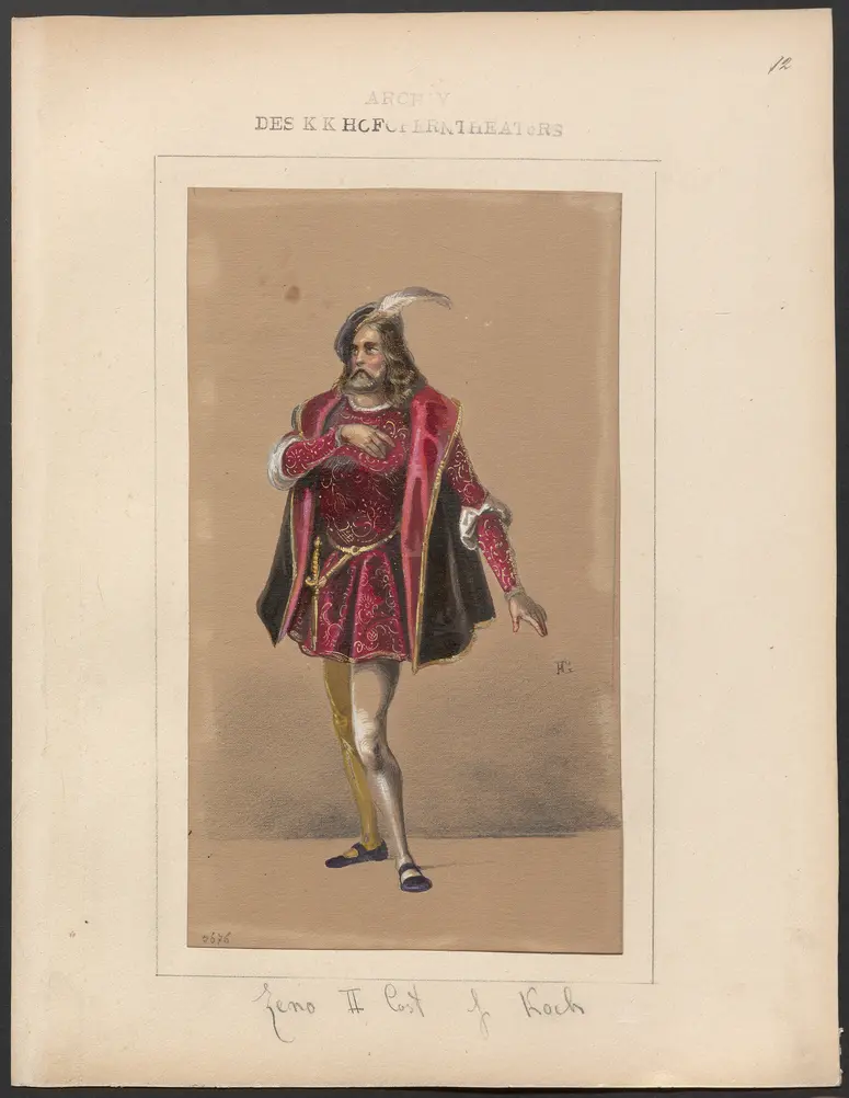 Königin Topas, Originaltitel: La reine Topaze, Titel der Serie: Figurinen des k.k. Hofoperntheaters