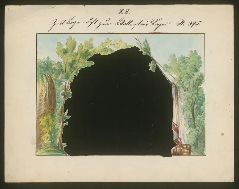 Wallensteins Lager, Titel der Serie: Dekorationsfundus der Hoftheater (Altbestand aus der ersten Hälfte des 19. Jh.)