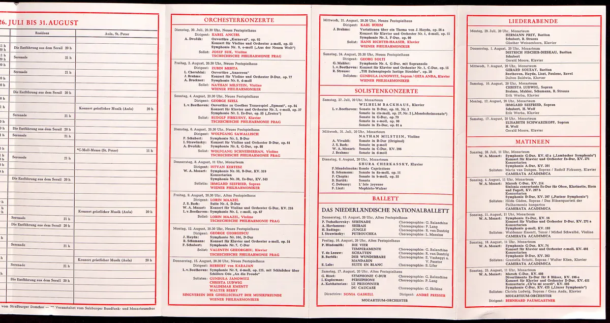 Salzburger Festspiele 1963, Verweis auf Stücktitel: Iphigenie in Aulis, Verweis auf Stücktitel: Cosi fan tutte, Verweis auf Stücktitel: Die Entführung aus dem Serail, Verweis auf Stücktitel: Figaros Hochzeit, Verweis auf Stücktitel: Die Zauberflöte, Verweis auf Stücktitel: Der Rosenkavalier, Verweis auf Stücktitel: Der Troubadour, Verweis auf Stücktitel: Jedermann, Verweis auf Stücktitel: Faust