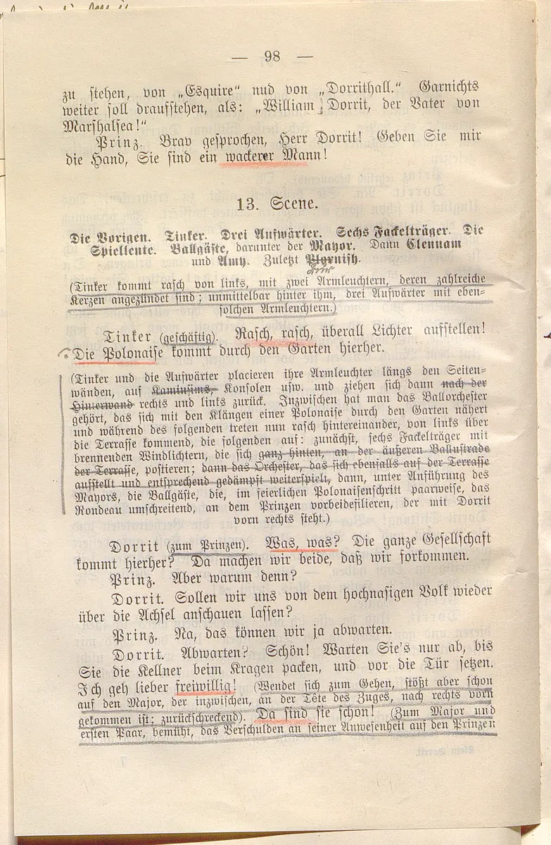 Klein Dorrit. Lustspiel in drei Akten