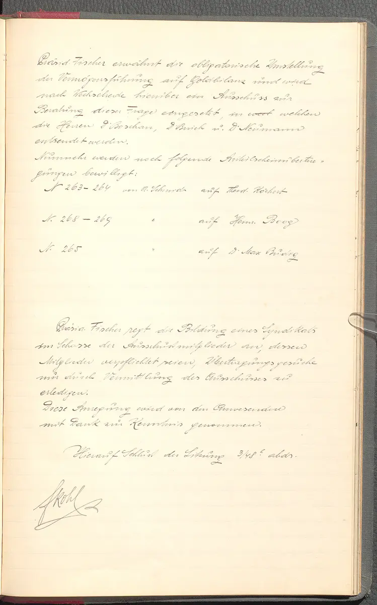 Protokolle der Ausschusssitzungen des Vereines des Deutschen Volkstheaters