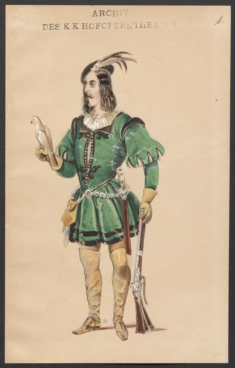 Das Nachtlager in Granada, Titel der Serie: Figurinen des k.k. Hofoperntheaters