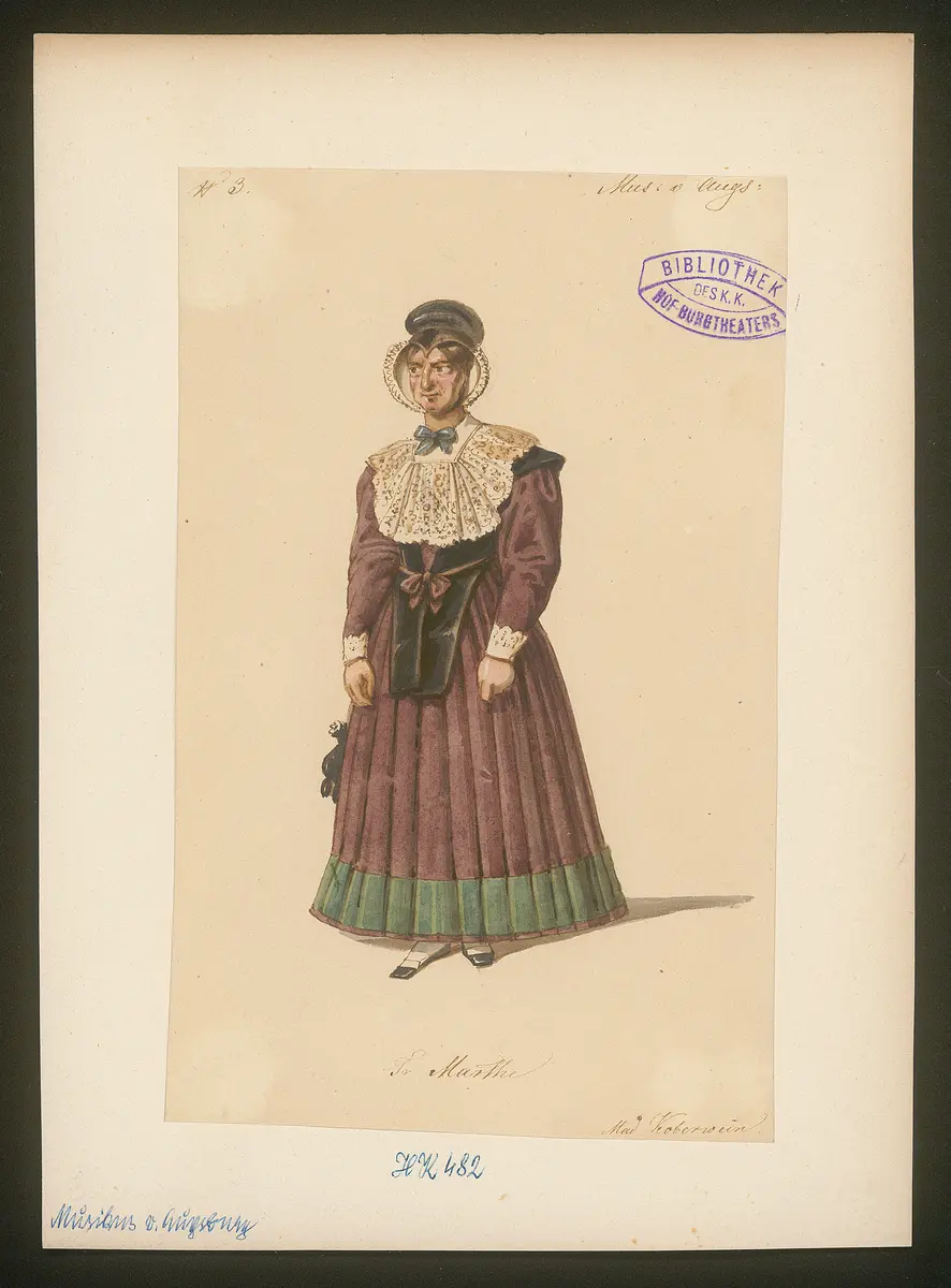 Der Musikus von Augsburg, Titel der Serie: Figurinen des k.k. Hof-Burgtheaters