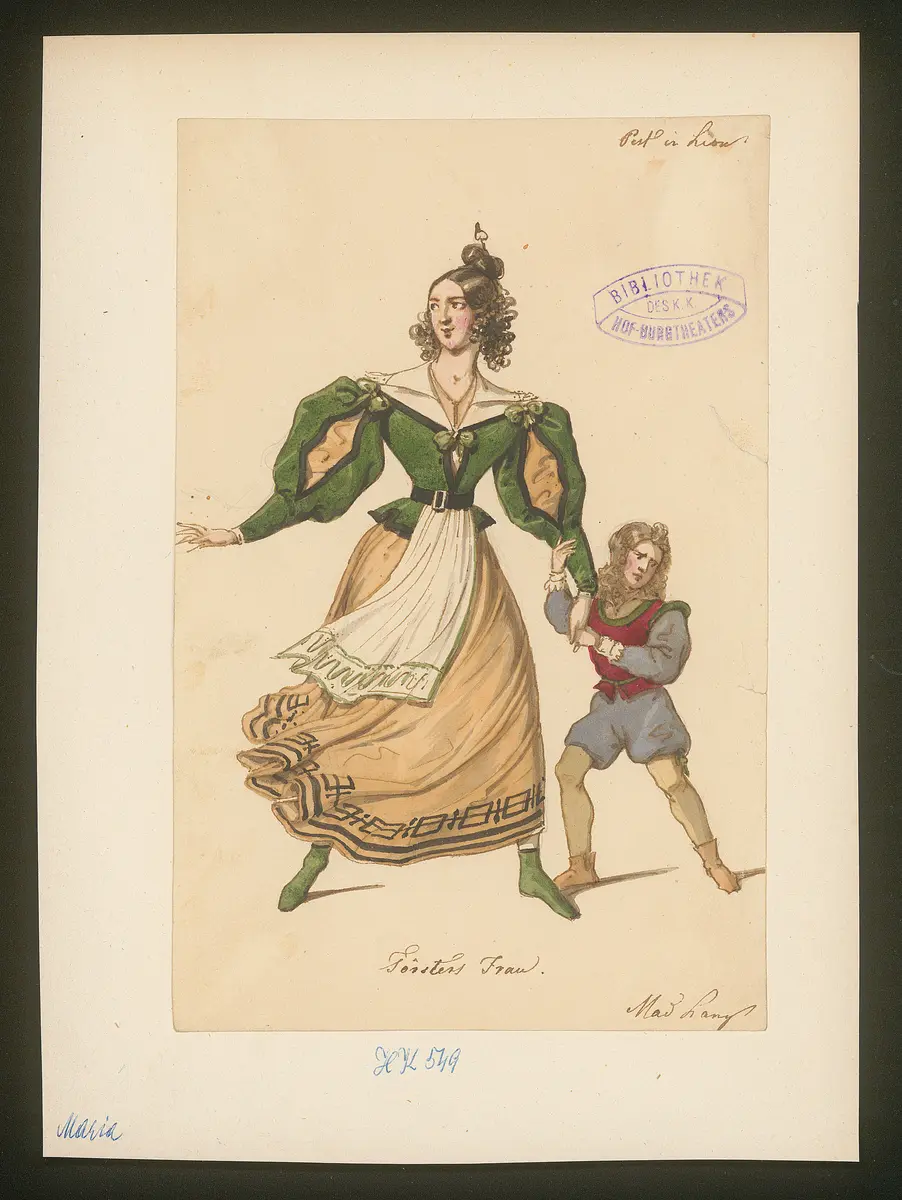 Maria, oder Die Pest in Leon, Titel der Serie: Figurinen des k.k. Hof-Burgtheaters