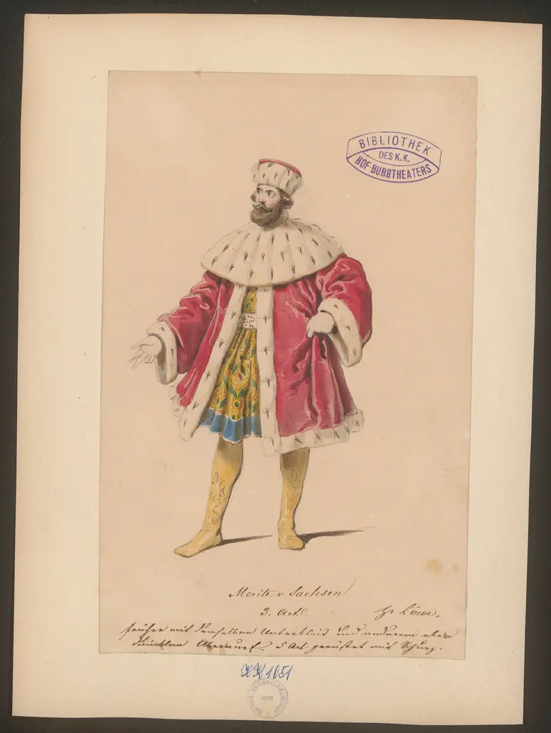 Moritz von Sachsen, Titel der Serie: Figurinen des k.k. Hof-Burgtheaters