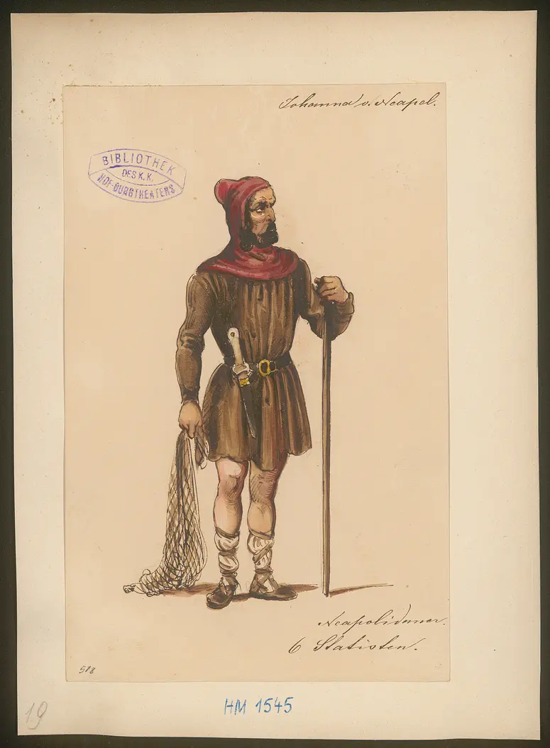 Johanna von Neapel, Titel der Serie: Figurinen des k.k. Hof-Burgtheaters