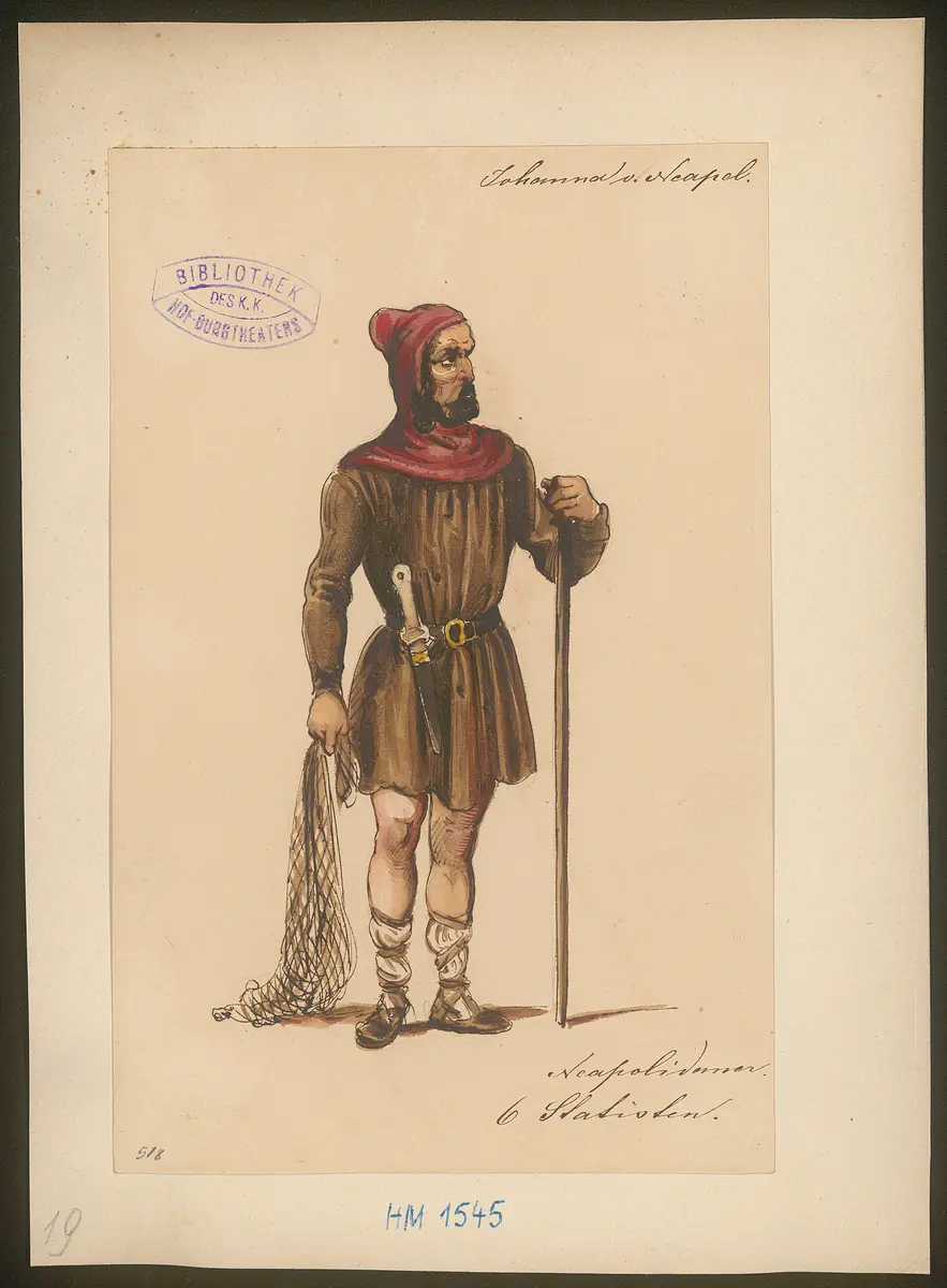 Johanna von Neapel, Titel der Serie: Figurinen des k.k. Hof-Burgtheaters