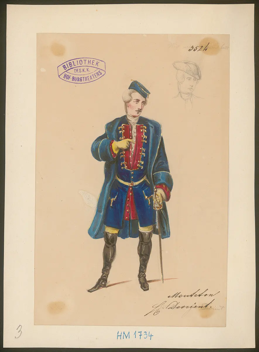 Wie man Häuser baut, Titel der Serie: Figurinen des k.k. Hof-Burgtheaters