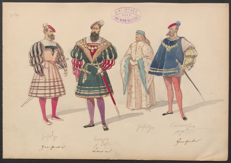 Michel Angelo, Titel der Serie: Figurinen des k.k. Hof-Burgtheaters