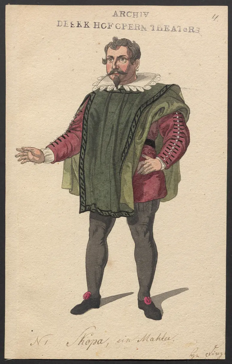 Michel Angelo, Titel der Serie: Figurinen des k.k. Hofoperntheaters