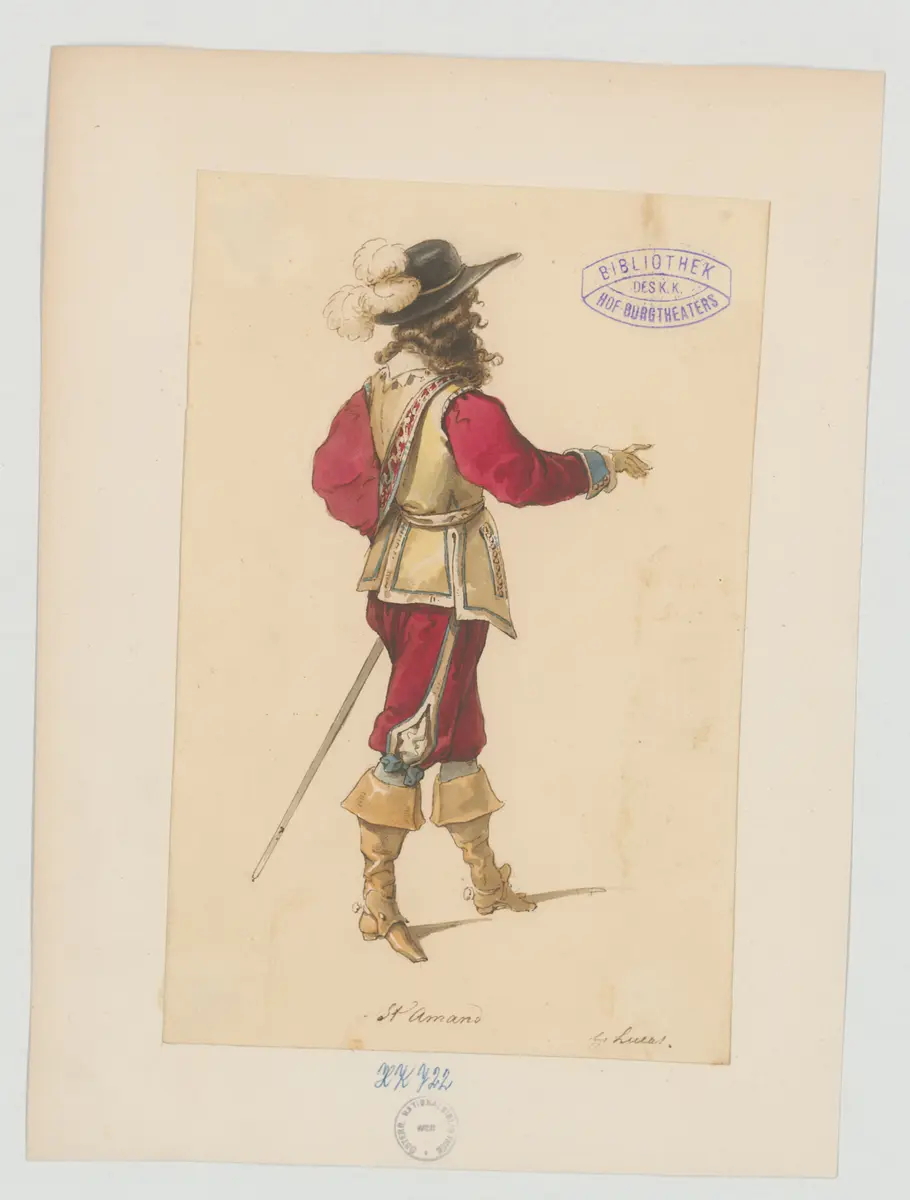 Der Selbstquäler, Titel der Serie: Figurinen des k.k. Hof-Burgtheaters