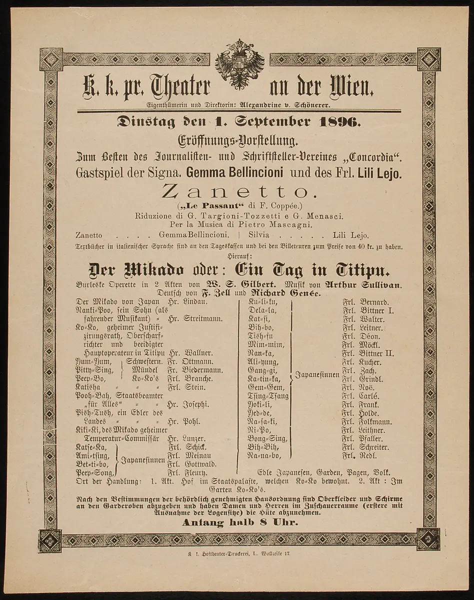 Zanetto, Der Mikado oder Ein Tag in Titipu