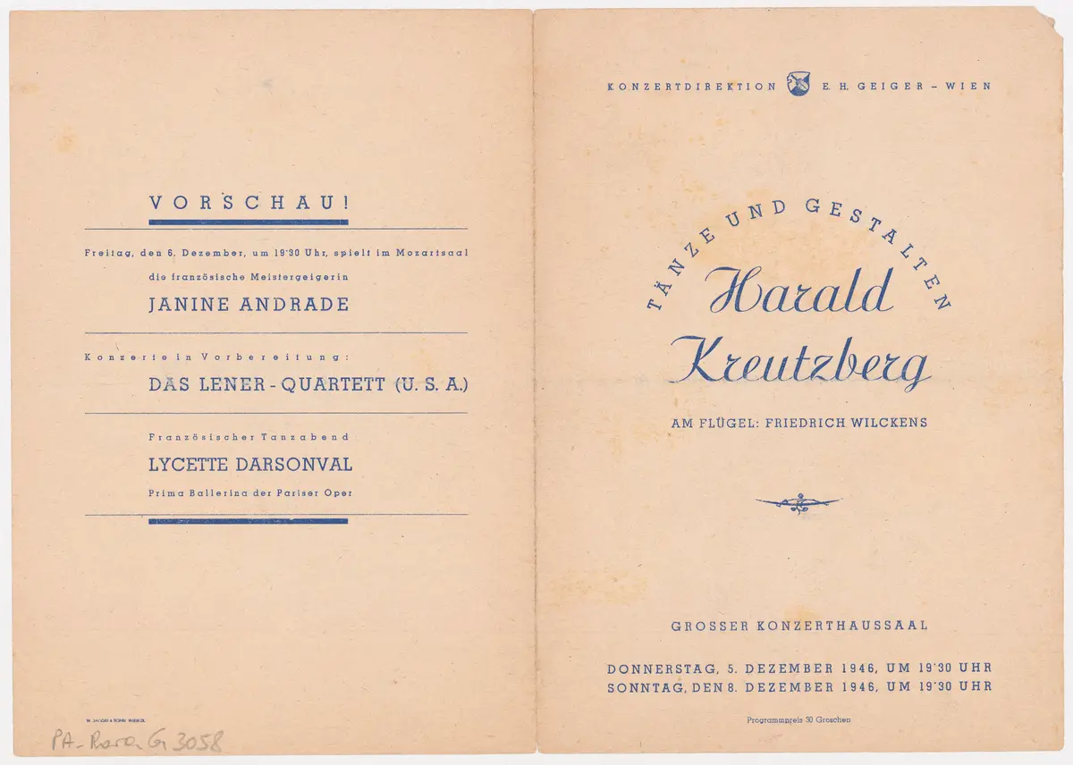 Tänze und Gestalten Harald Kreutzberg