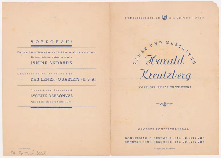 Tänze und Gestalten Harald Kreutzberg