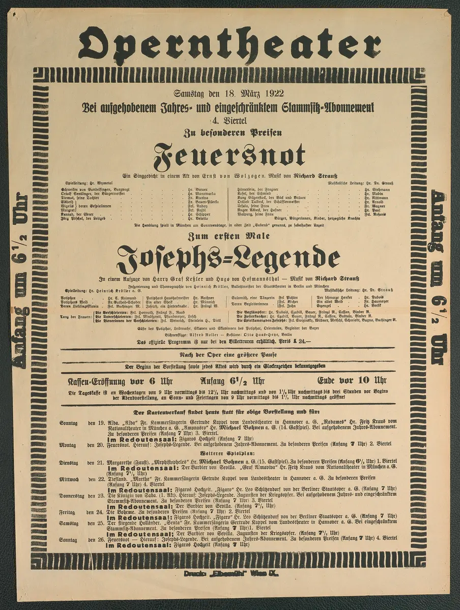 Josephs Legende, Feuersnot