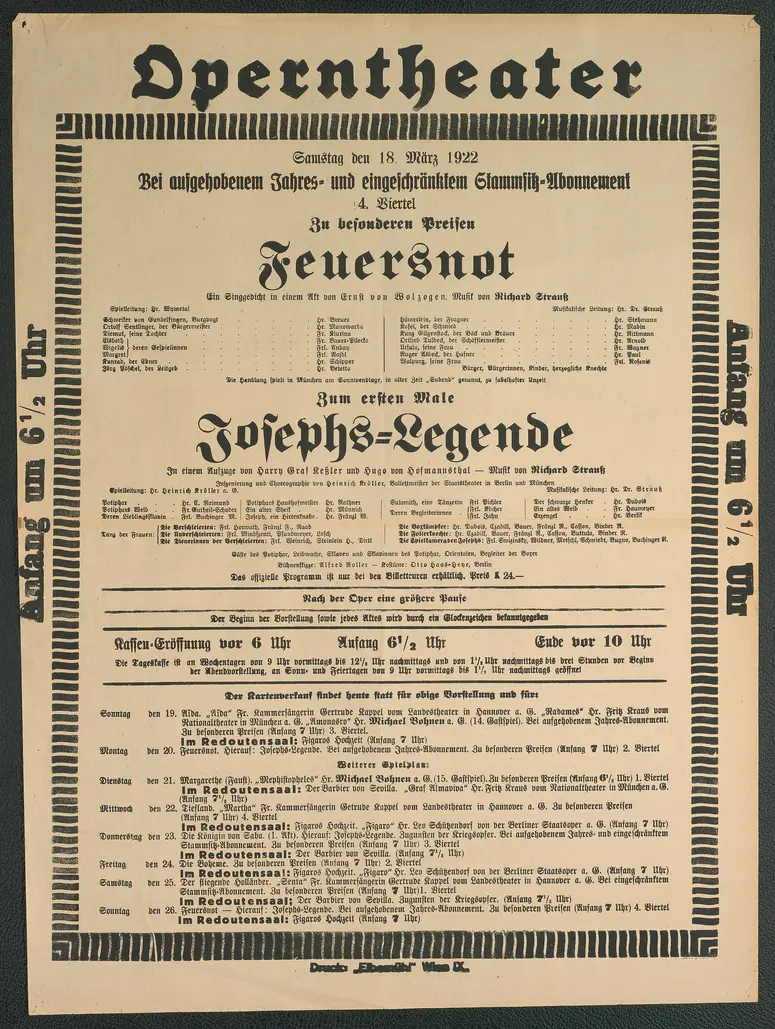 Josephs Legende, Feuersnot
