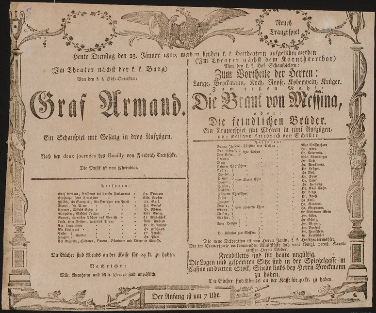 Die Braut von Messina, Graf Armand