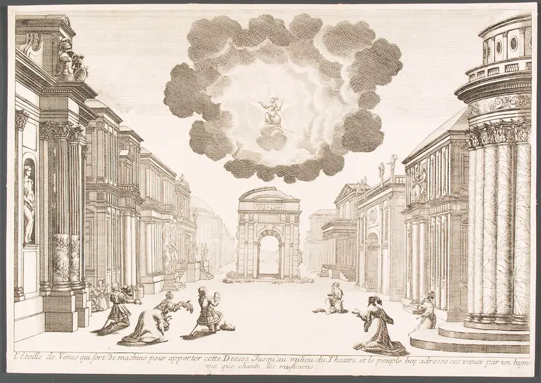 Andromede, Titel in Vorlageform: Andromède. Tragédie Representée avec les Machines sur le Theatre Royal de Bourbon, Alternativtitel: Andromeda