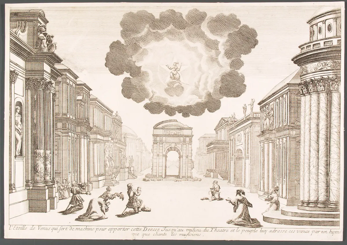 Andromede, Titel in Vorlageform: Andromède. Tragédie Representée avec les Machines sur le Theatre Royal de Bourbon, Alternativtitel: Andromeda