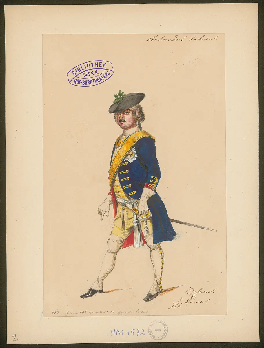 Vor hundert Jahren, Titel der Serie: Figurinen des k.k. Hof-Burgtheaters