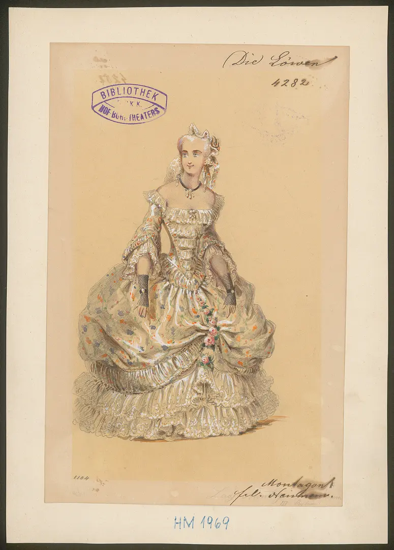 Die Löwen von ehedem, Titel der Serie: Figurinen des k.k. Hof-Burgtheaters