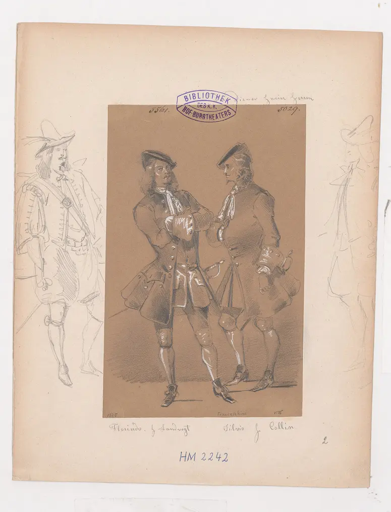 Der Diener zweier Herren, Originaltitel: Il servitore di due padroni, Titel der Serie: Figurinen des k.k. Hof-Burgtheaters